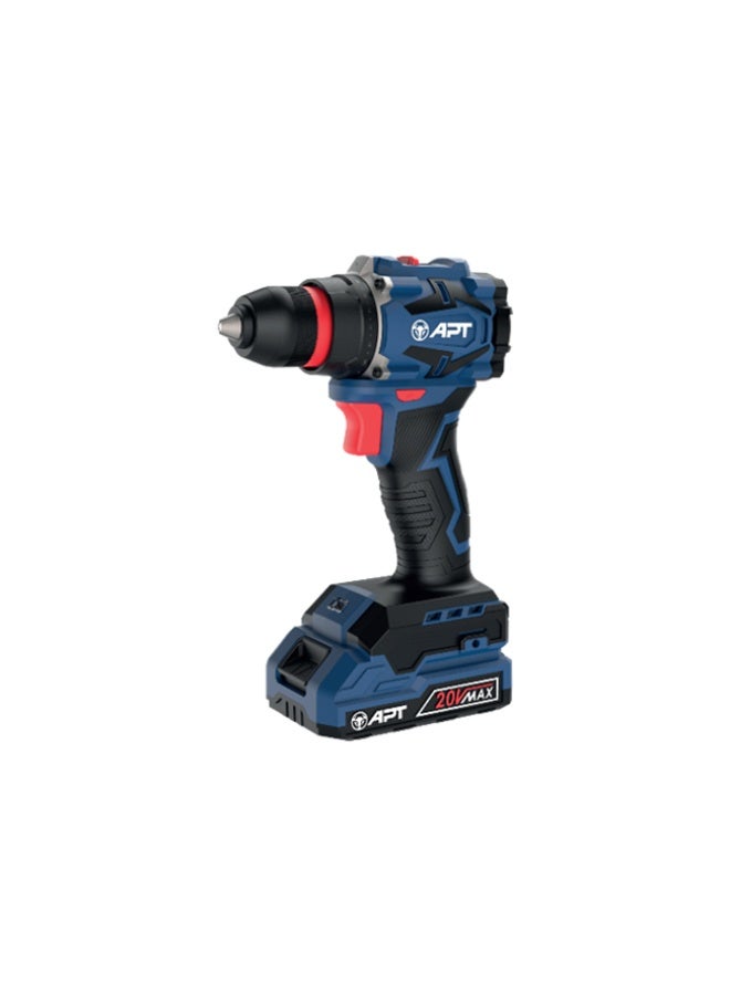 Apt Cordless Brushed Drill 20V- 2Ah 13mm 50N.m Plastic chuck Model APT DW1614045-2.0x2BMC - Image 1